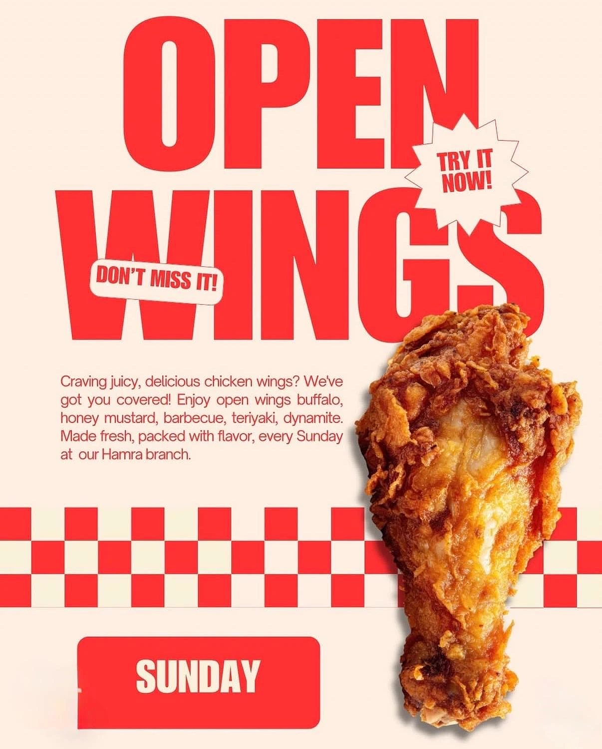 Open Wings Sunday post